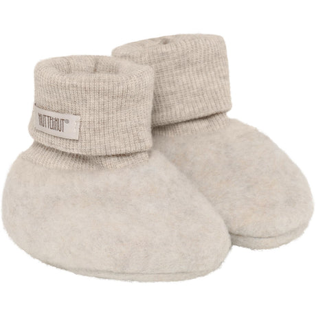 Huttelihut Camel Melange Footies Uld Fleece