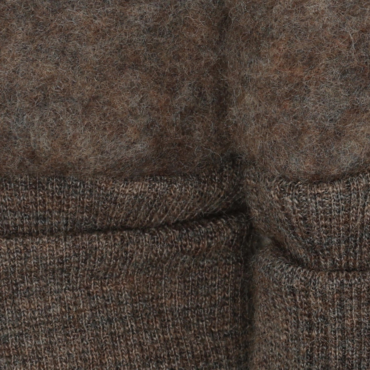 Huttelihut Brown Melange Vanter Uld Fleece