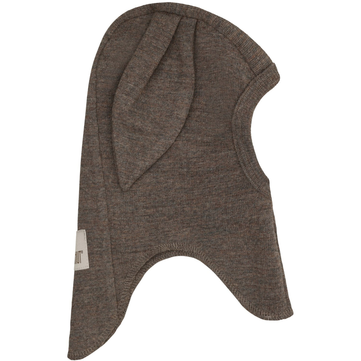 Huttelihut Brown Melange Elefanthue Ears Uld Rib