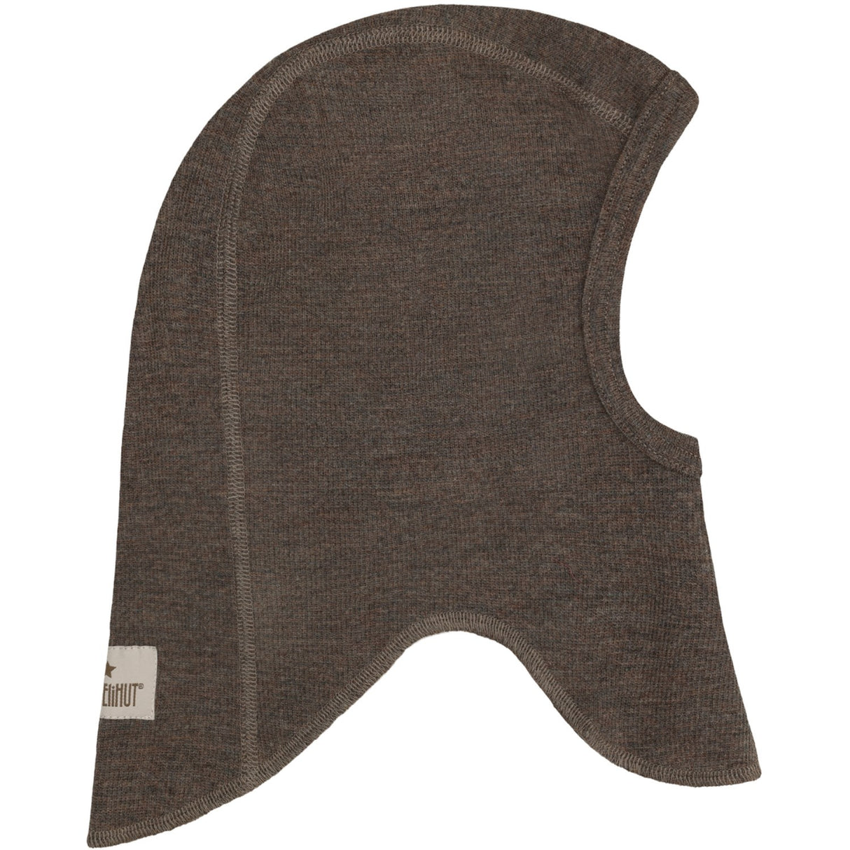 Huttelihut Brown Melange Elefanthue Uld Rib