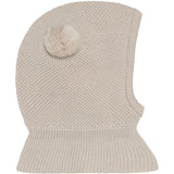 Huttelihut Sand Melange Elefanthue Windstop Pompoms