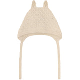 Huttelihut Off-White Bonnet Ears Alpaca Uld Strik