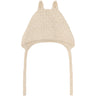 Huttelihut Off-White Bonnet Ears Alpaca Uld Strik