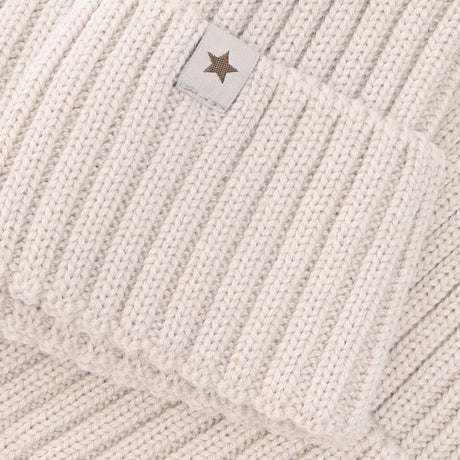 Huttelihut Sand Melange Beanie Uld Strik