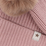 Huttelihut Woodrose Beanie Uld Strik Pompoms