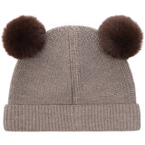 Huttelihut Cinder Melange Beanie Uld Strik Pompoms