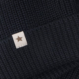 Huttelihut Dark Navy Beanie Uld Strik Pompoms