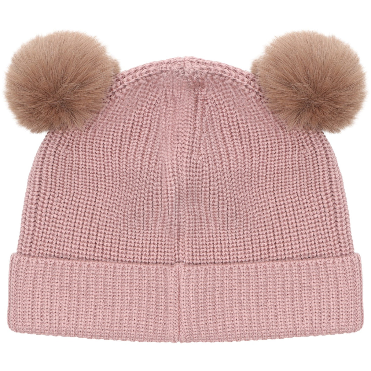 Huttelihut Woodrose Beanie Uld Strik Pompoms