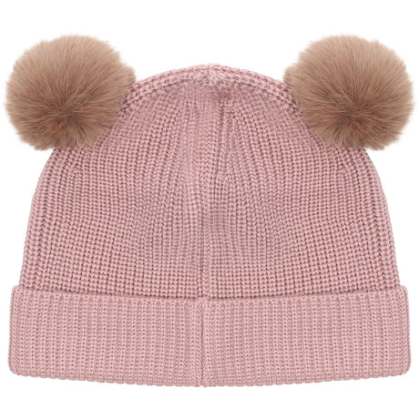 Huttelihut Woodrose Beanie Uld Strik Pompoms