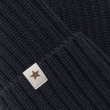 Huttelihut Dark Navy Beanie Uld Strik