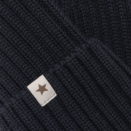 Huttelihut Dark Navy Beanie Uld Strik