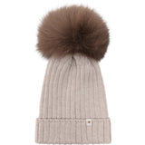 Huttelihut Camel Melange Hue Strik Alpaca Pompom