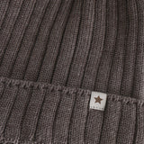 Huttelihut Brown Melange Hue Strik Alpaca Pompom