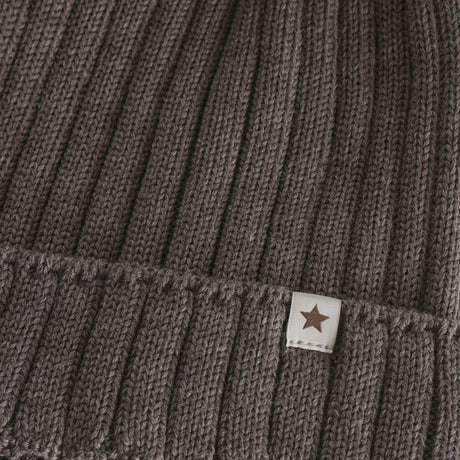 Huttelihut Brown Melange Hue Strik Alpaca Pompom