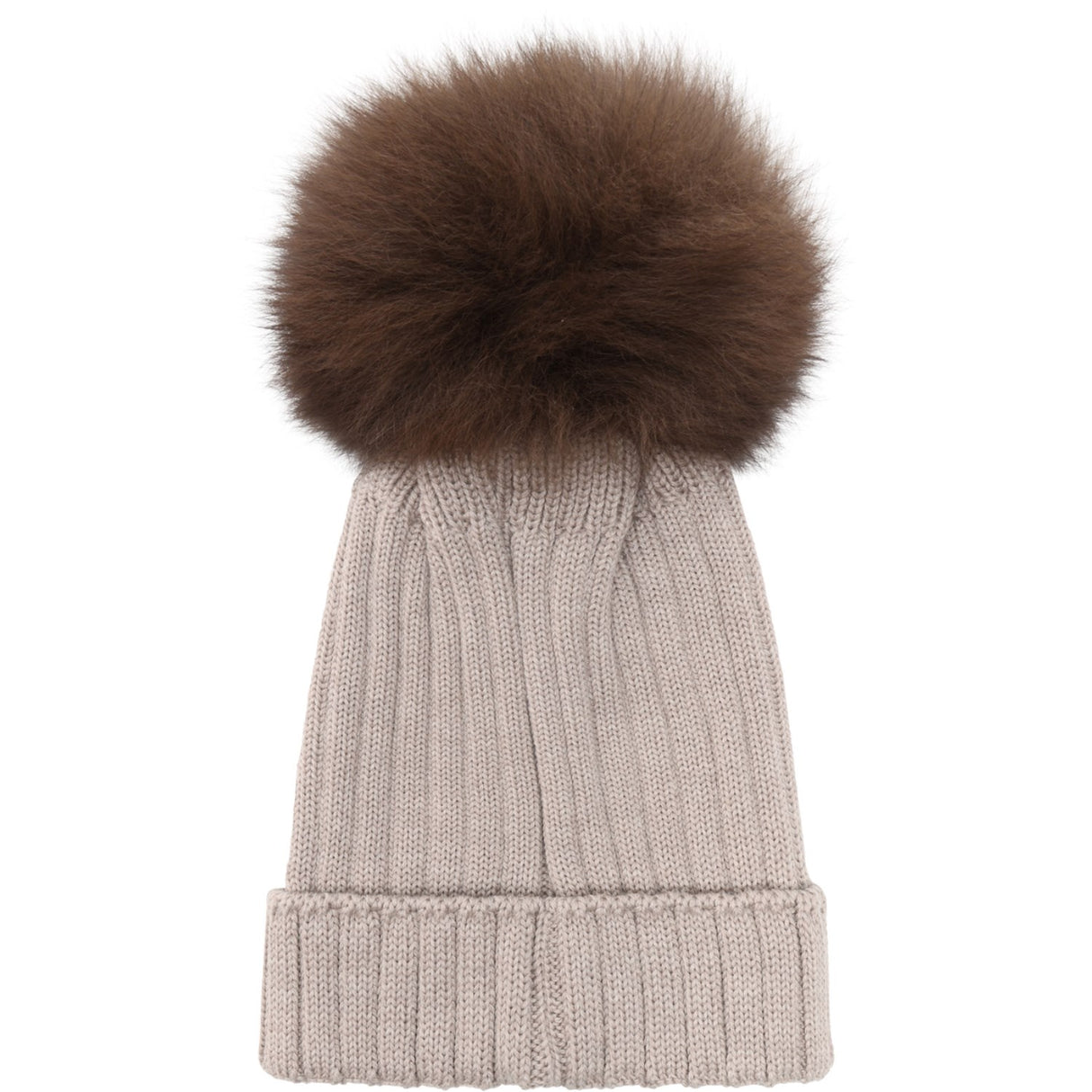 Huttelihut Camel Melange Hue Strik Alpaca Pompom