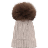 Huttelihut Camel Melange Hue Strik Alpaca Pompom