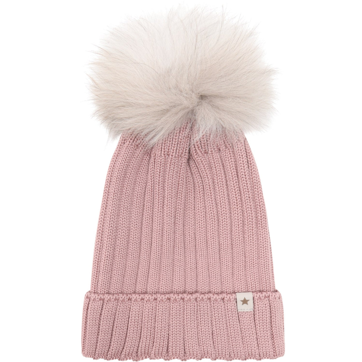 Huttelihut Woodrose Hue Strik Alpaca Pompom