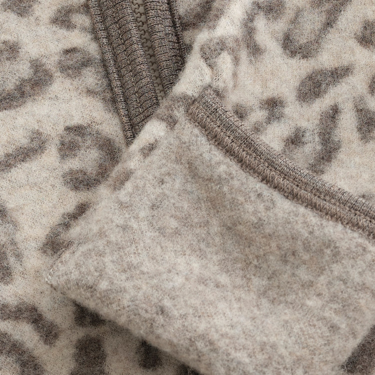 Huttelihut Camel Melange Klapvogn Dragt Ears Uld Fleece Jac