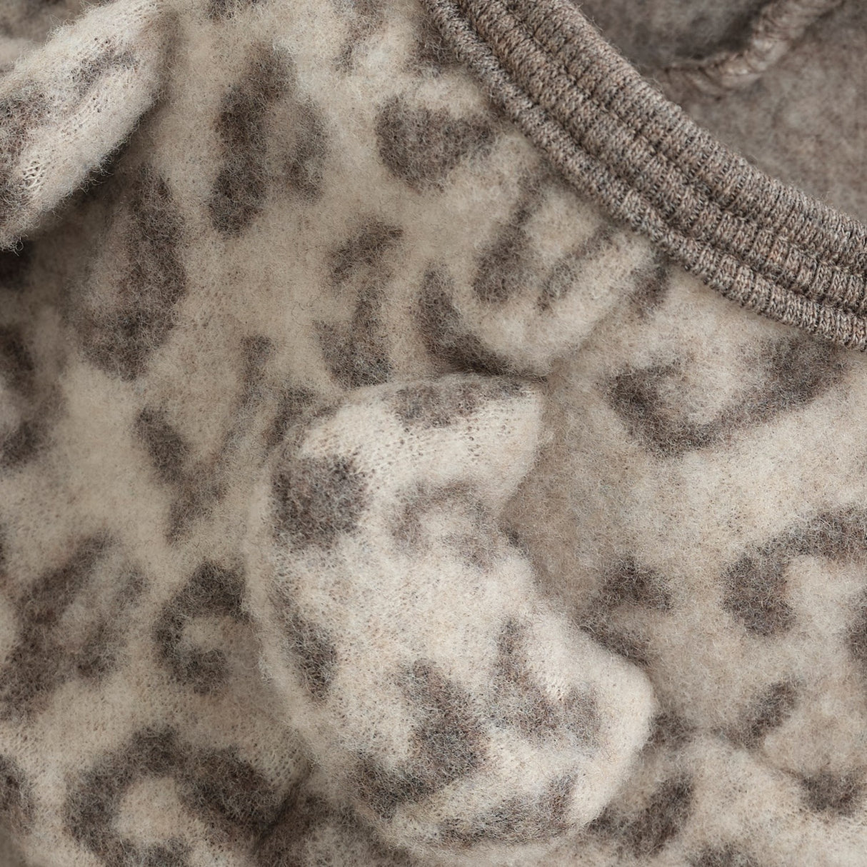 Huttelihut Camel Melange Klapvogn Dragt Ears Uld Fleece Jac