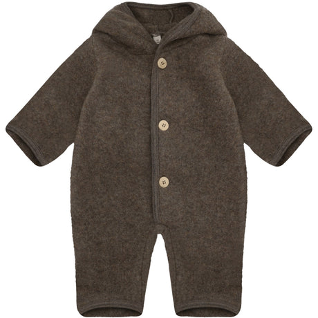 Huttelihut Brown Melange Klapvogn Dragt Pixie Uld Fleece