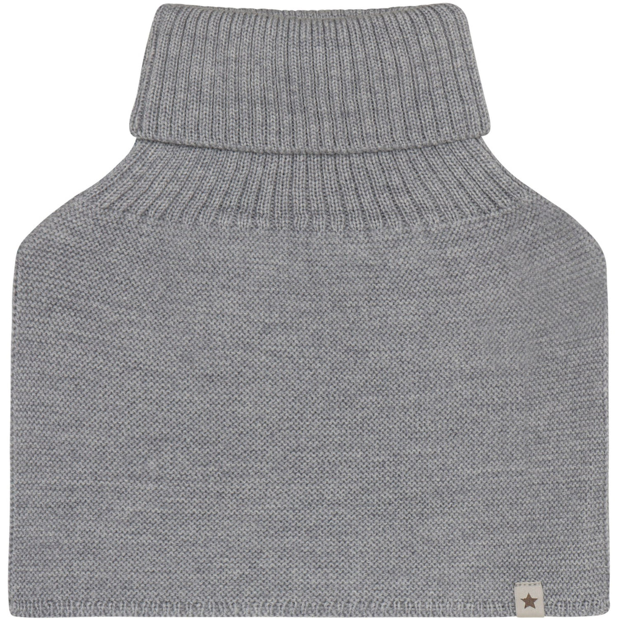 Huttelihut Medium Grey Melange Neck Warmer Uld Strik