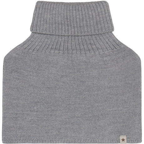 Huttelihut Medium Grey Melange Neck Warmer Uld Strik