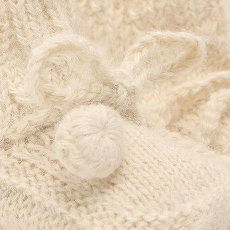 Huttelihut Off-White Footies Alpaca Uld Strik