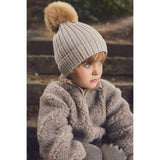 Huttelihut Camel Melange Hue Strik Alpaca Pompom