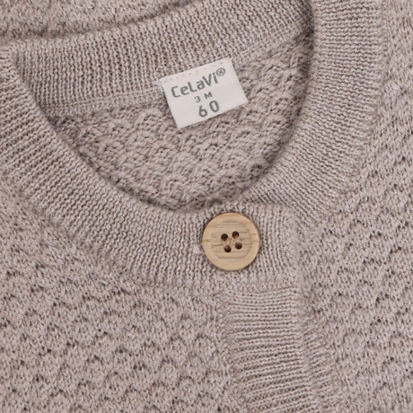CeLaVi Mocha Meringue Melange Cardigan - Strikket