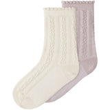 Lil'Atelier Turtledove Hushed Violet Nmfkendra 2-Pak Strømper Lil