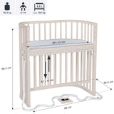 babybay® Beige Varnished Boxspring Comfort Plus Co-sleeper