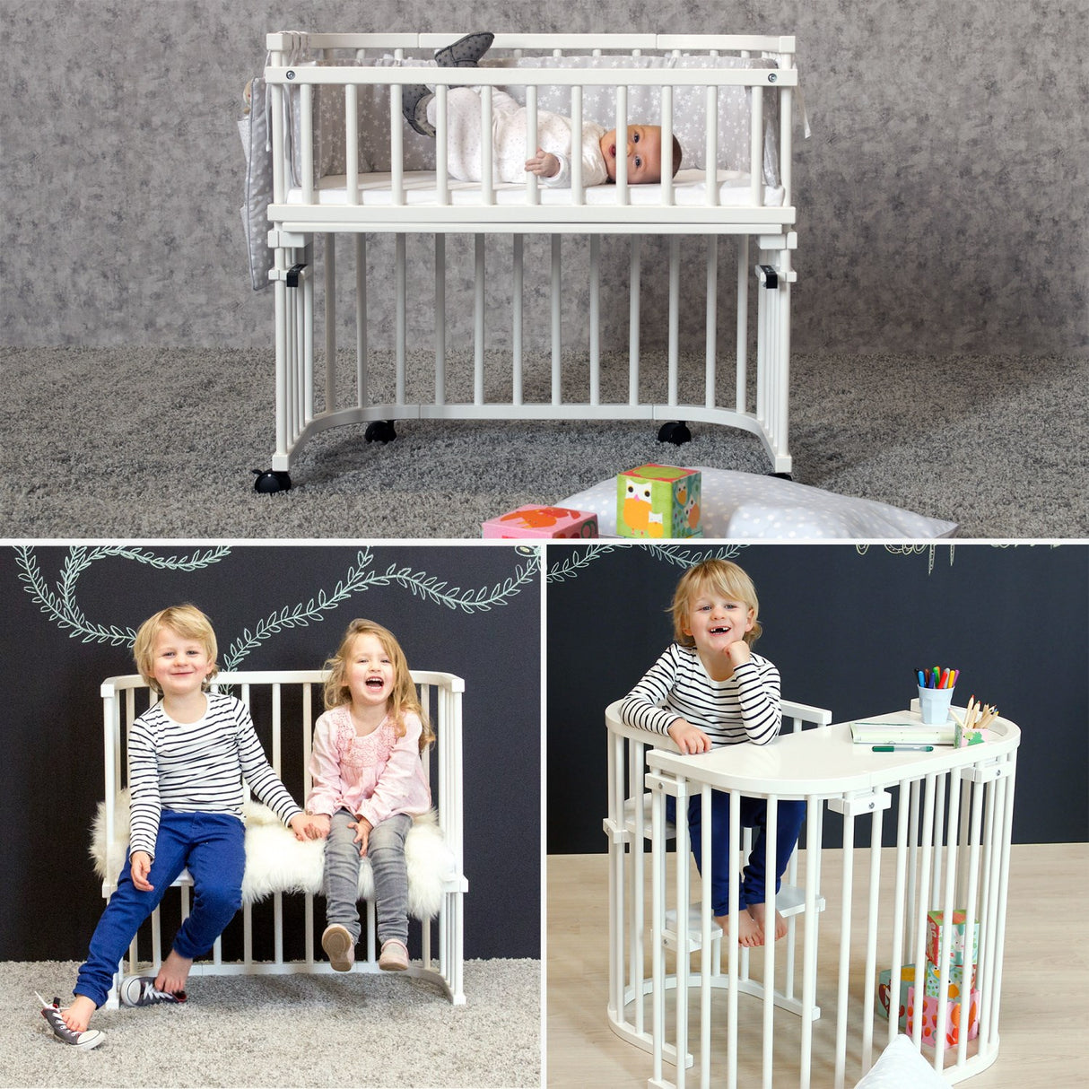 babybay® White Varnished Maxi Comfort Plus Co-sleeper