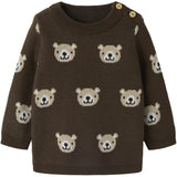 Name It Chocolate Brown Nbmneil Ls Strik Top