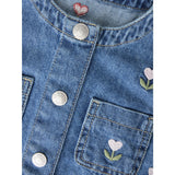 Name It Medium Blue Denim Embroided Nmfmalo Dnm Emb Jakke 5526-Bp