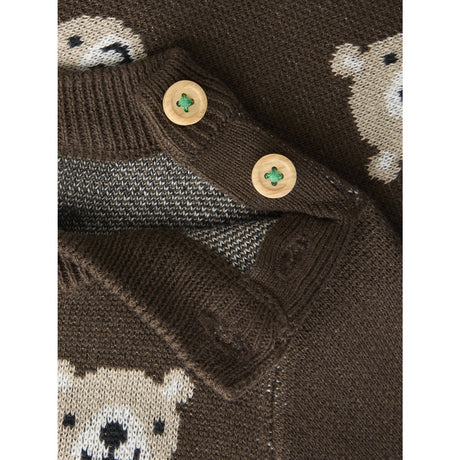 Name It Chocolate Brown Nbmneil Ls Strik Top