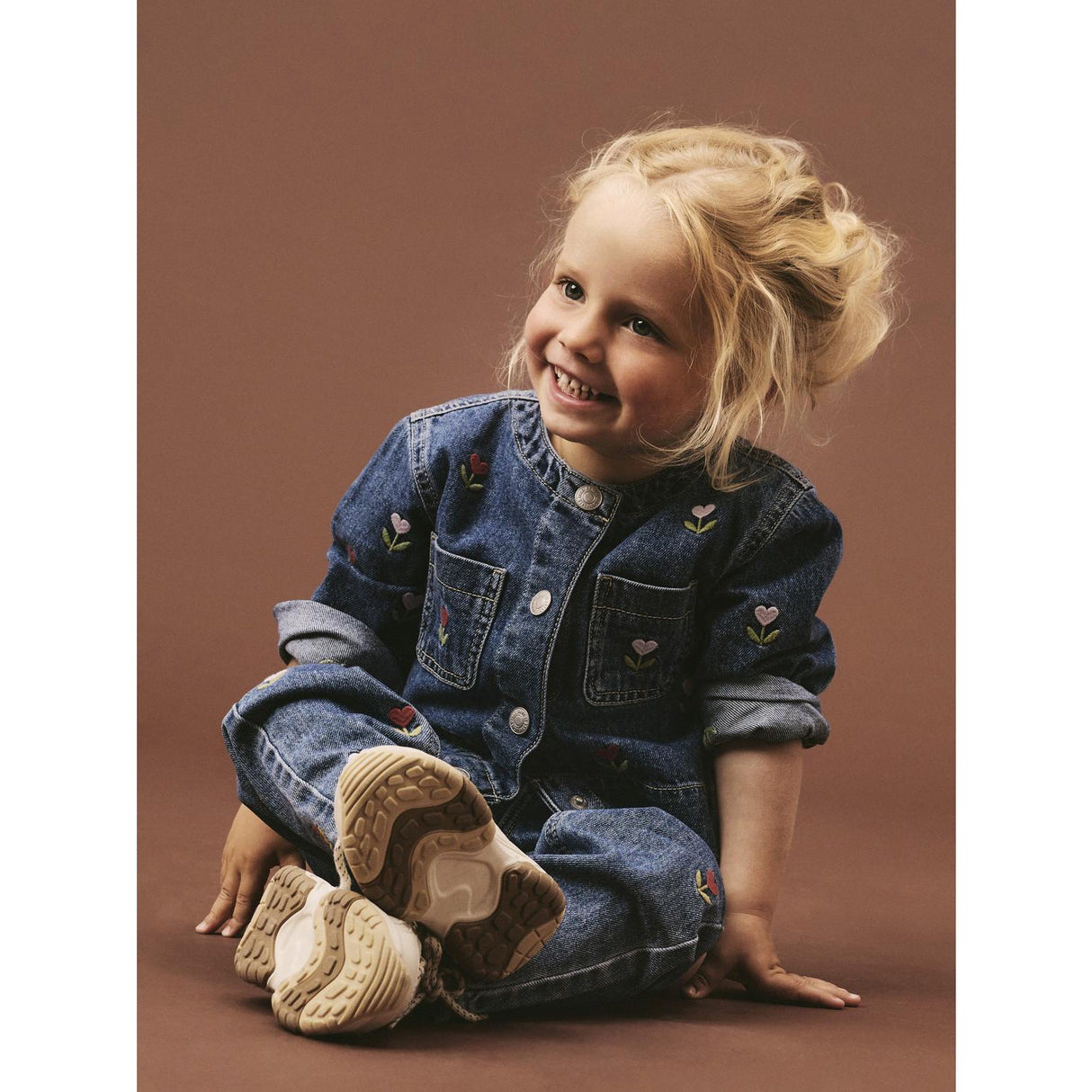 Name It Medium Blue Denim Embroided Nmfmalo Dnm Emb Jakke 5526-Bp