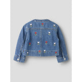 Name It Medium Blue Denim Embroided Nmfmalo Dnm Emb Jakke 5526-Bp