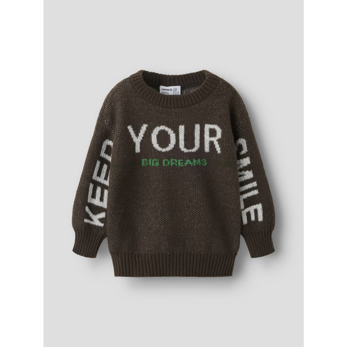 Name It Chocolate Brown Nmmnoah Ls Loose Strik