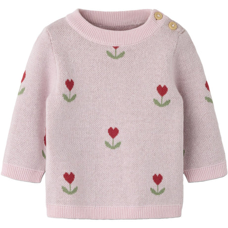 Name It Parfait Pink Nbfnela Ls Strik Top