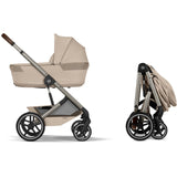 Cybex Almond Beige Balios S Lux Tpe Inklusiv Foldbar Cot