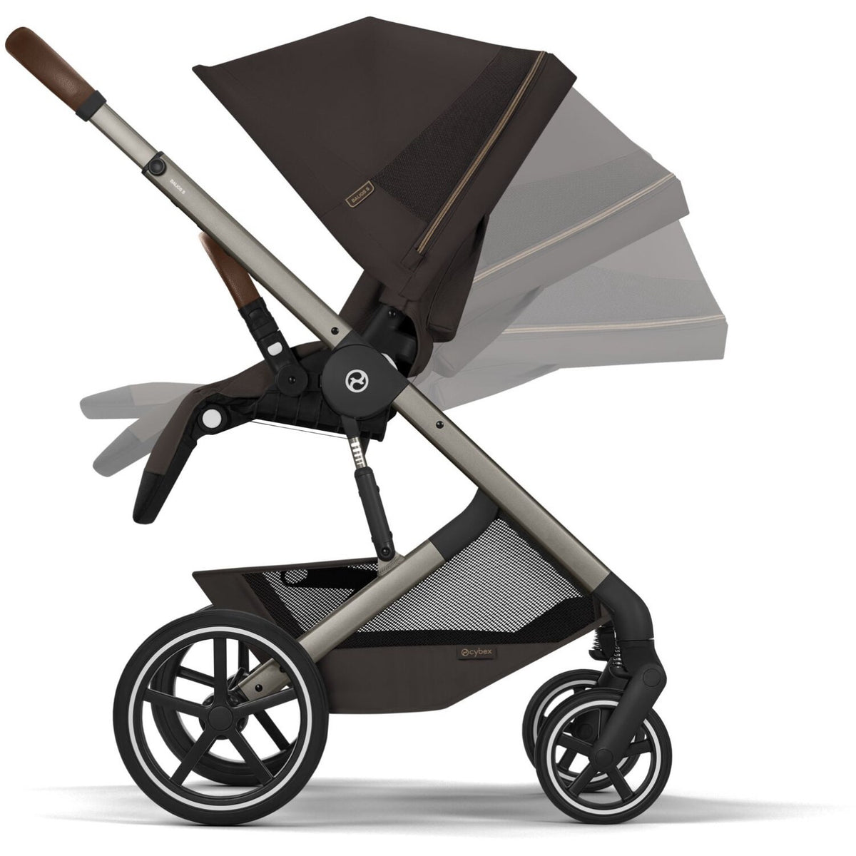 Cybex Chocolate Brown Balios S Lux Tpe Inklusiv Foldbar Liggedel