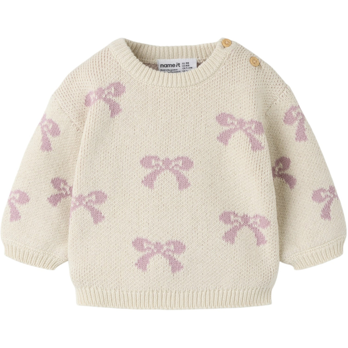 Name It Birch Bows In Mauve Shadows Nbfoana Ls Strik Æske