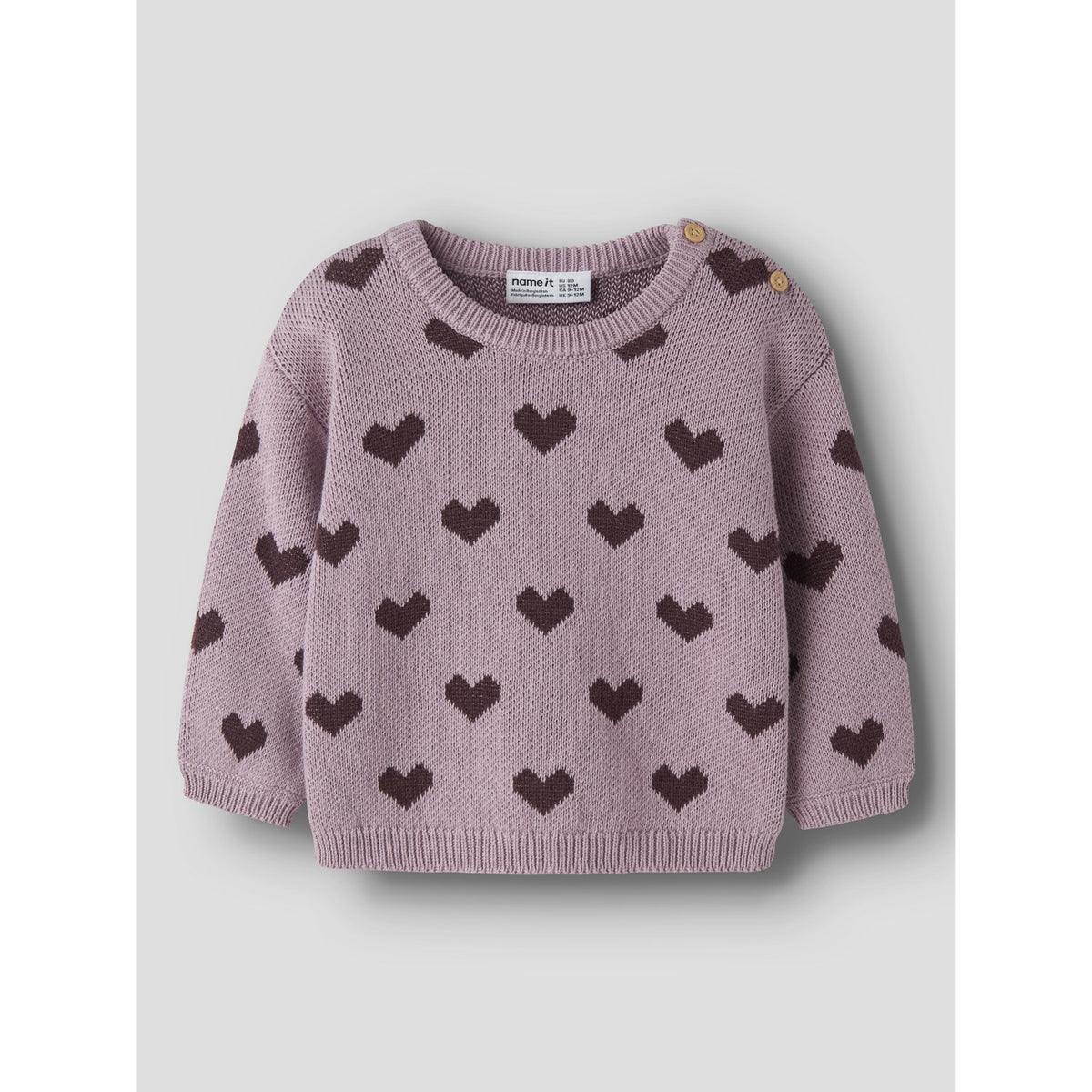 Name It Mauve Shadows Hearts In Catawba Grape Nbfoana Ls Strik Æske