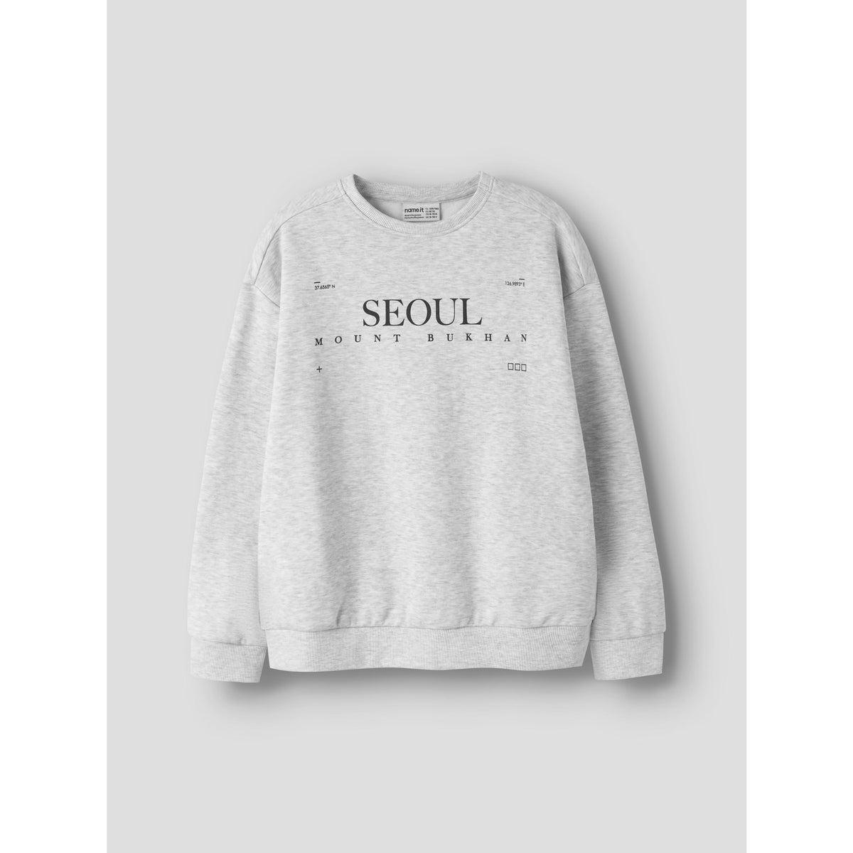 Name It Light Grey Melange Nkmofranz Ls Rlx Swe Bru Bf