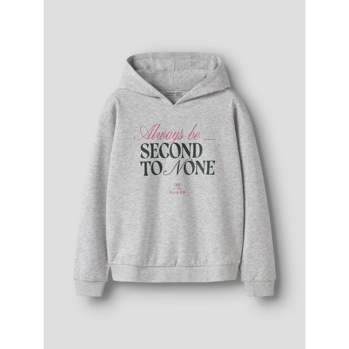 Name It Light Grey Melange Nkfoda Ls Rlx Swe Bru Wh Bf