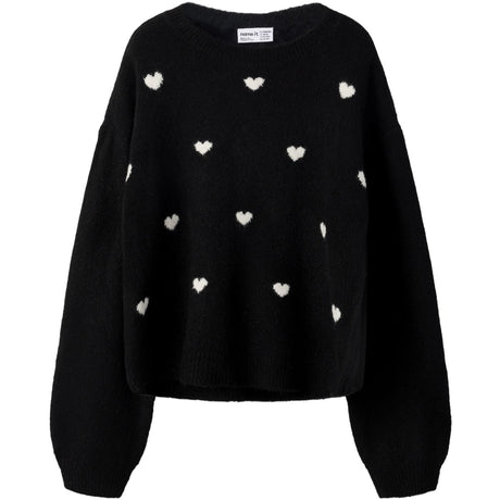 Name It Black Hearts In Birch Nkfogusse Ls Strik