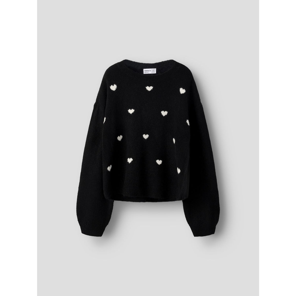 Name It Black Hearts In Birch Nkfogusse Ls Strik
