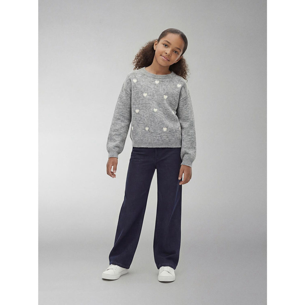 Name It Grey Melange Hearts In Birch Nkfogusse Ls Strik
