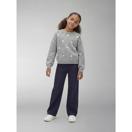 Name It Grey Melange Hearts In Birch Nkfogusse Ls Strik