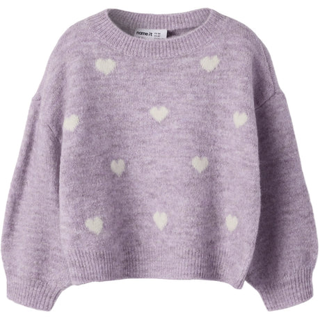Name It Mauve Shadows Birch Hearts Nmfogusse Ls Strik